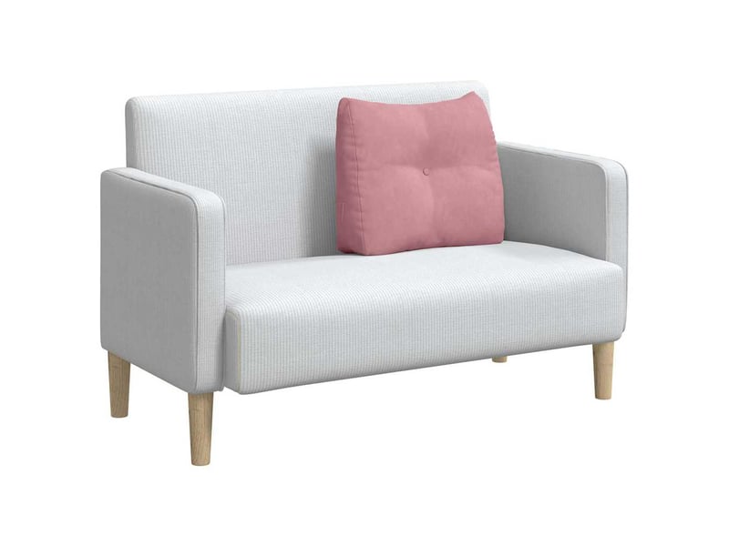 Coussin de dos, coussin de dossier rose 60 x 24 x 50 cm velours cf54986 - Conforama C