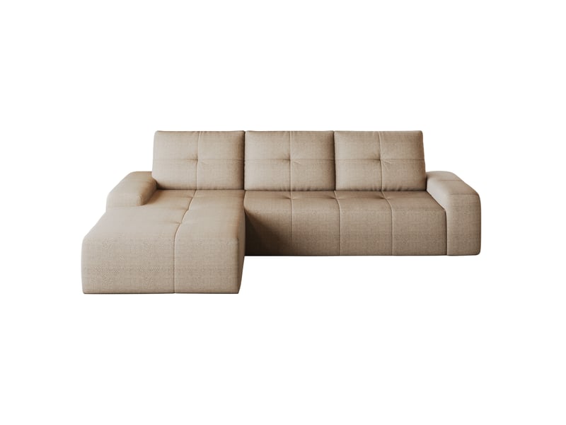  Canapé d’angle 3 places en tissu kaki, 262x172x82 cm  - Conforama D