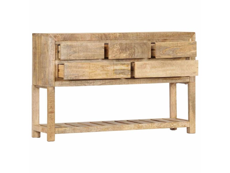  Buffet - bahut - meuble de rangement 120x30x75 cm bois de manguier massif  - Conforama C