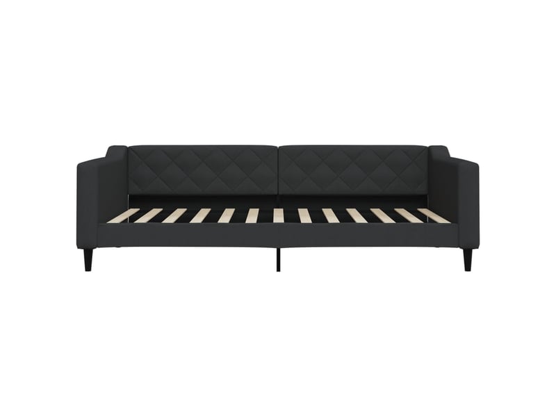  Lit simple- lit adulte -  lit de jour avec gigogne sans matelas noir 100x200 cm  - Conforama D