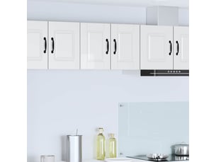 Meuble mural de cuisine, armoire de cuisine 2 pcs blanc brillant bois d'ingénierie shl6508