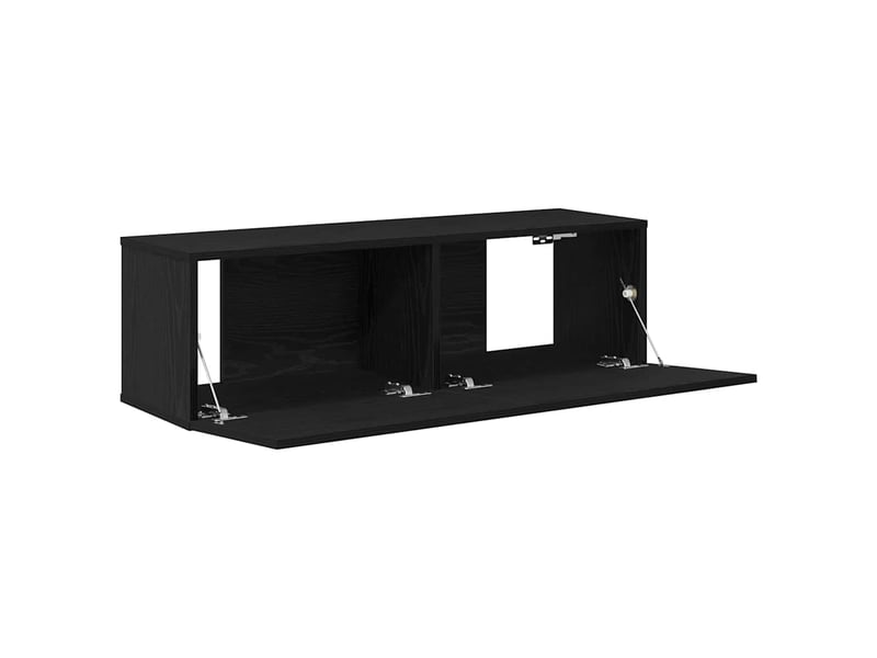 Meuble tv - banc tv - meuble de rangement 2 pcs noir bois d'ingénierie  - Conforama E