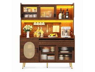 Buffet 5 porte(s) 1 tiroir(s) EVRYAE - 145 cm coloris marron