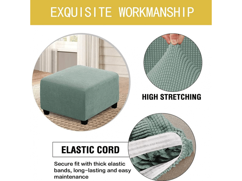 Housse de repose - pieds carrée verte élastique avec base élastique, lavable XLH-ZLS-009495MF - Conforama E