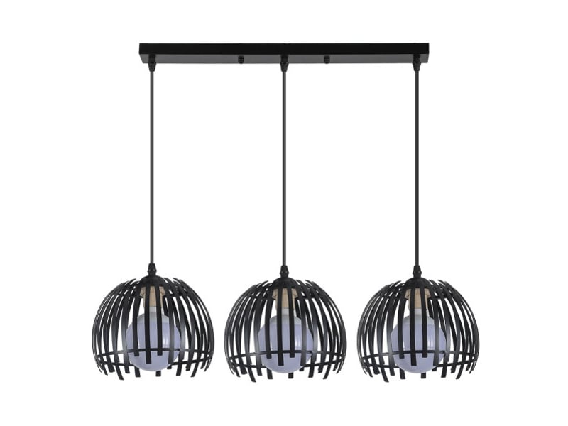  Fabrilamp latina, réglette, moderne, 3 x e27, noir, 35-90 x 74 x 20 cm 224593009 - Conforama A