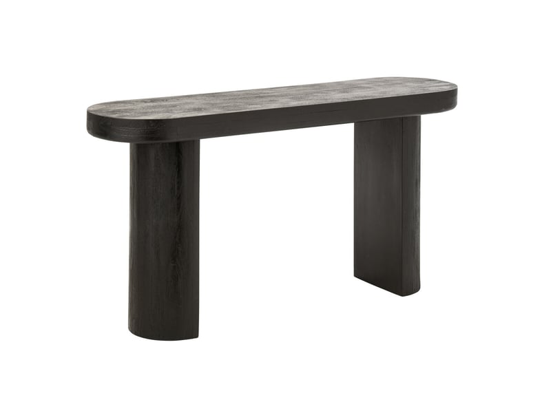  Console ovale en bois hilde 152cm noir  - Conforama A