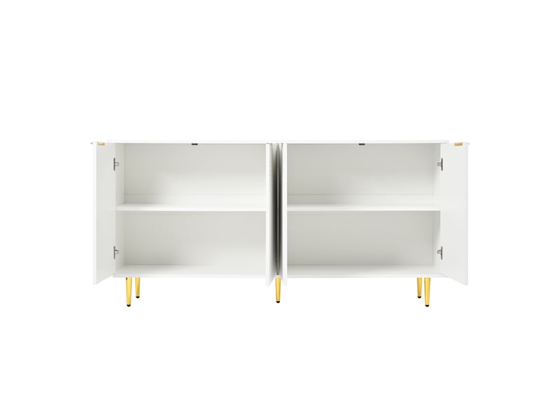  Buffet 4 porte(s) 0 tiroir(s) - 160 cm blanc buffet blanc - Conforama E