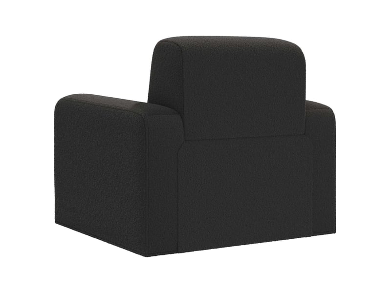 Vidaxl fauteuil noir bouclé - Conforama E