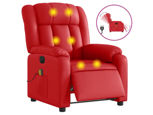 Fauteuil relax électrique   Tissu rouge