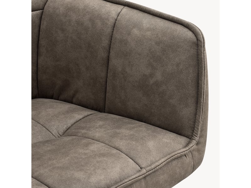 Chaise de salle à manger Birmingham simili-daim taupe [en.casa] Birmingham - Conforama W