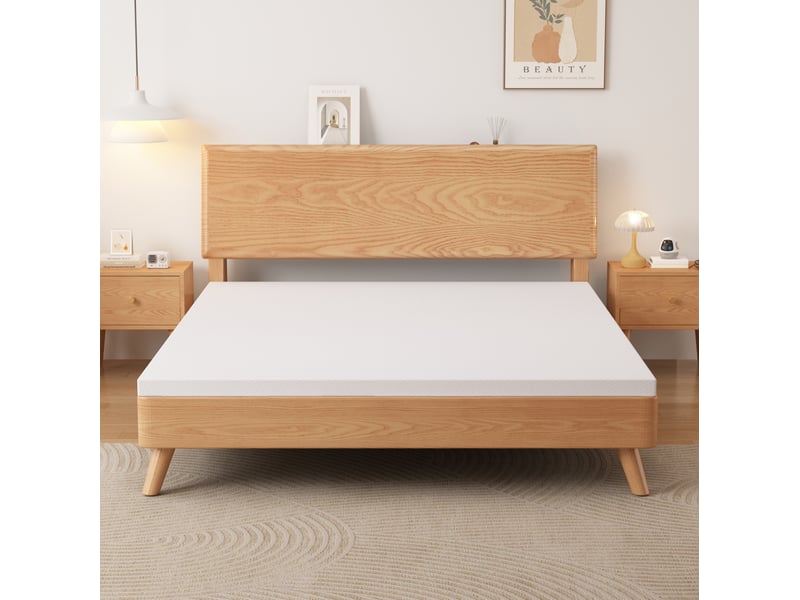  Matelas 2 places 180x200 cm h3 blanc en mousse, housse lavable certifiée oeko tex standard 100, 5 cm  - Conforama B