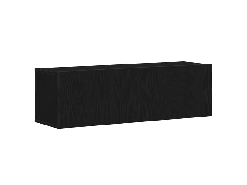  Ensemble meuble tv - banc tv - meuble de rangement 4 pcs chêne noir bois d'ingénierie  - Conforama D