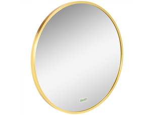 Miroir mural rond pour salle de bain,chambre,couloir,cadre en métal,couleur : or,ø50cm