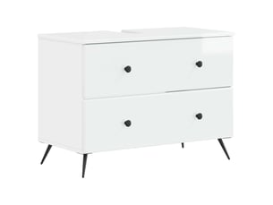 Meuble sous lavabo de salle de bain breda blanc brillant cf64832