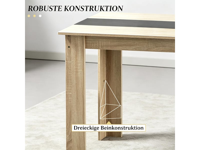  Table à manger moderne design central, table de salon polyvalente, meuble repas élégant contemporain  - Conforama D