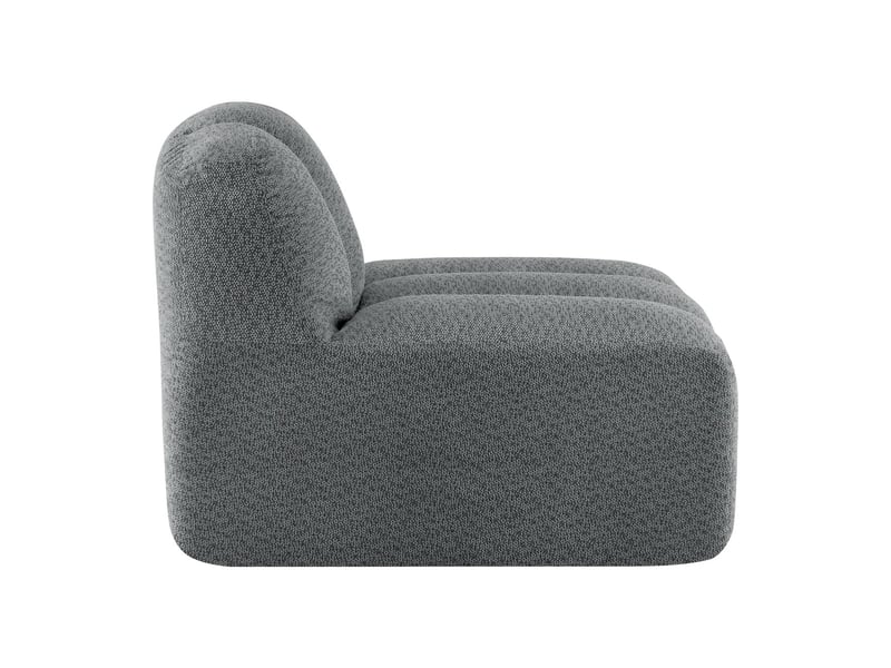  Canapé structure sans accoudoirs revêtement polaire texturé coloris gris  - Conforama E