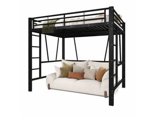 Lit mezzanine 140x200 cm HAUSS SPOLE coloris noir