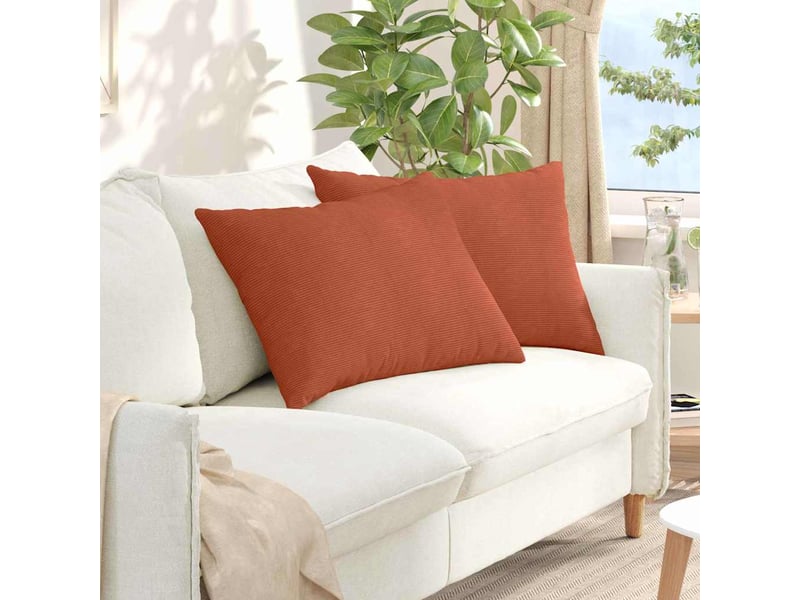 Lot de 2 coussins de canapé, coussins décoratifs rouge orange 70 x 50 cm cf59164  - Conforama B