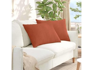 Lot de 2 coussins de canapé, coussins décoratifs rouge orange 70 x 50 cm cf59164