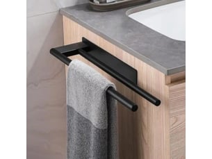 Porte-serviettes de salle de bains, acier inoxydable 304, double support adhésif avec