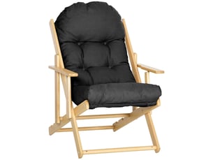 Fauteuil relax manuel  PANGIVO Tissu noir