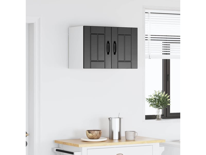 Meuble mural de cuisine, armoire de cuisine noir 60x31x40cm bois d'ingénierie shl7032 - Conforama D