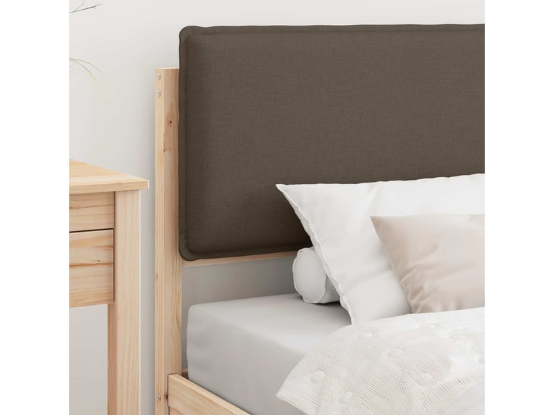  Lit simple- lit adulte -  cadre de lit avec tête de lit rembourrée taupe 90 x 190 cm  - Conforama B