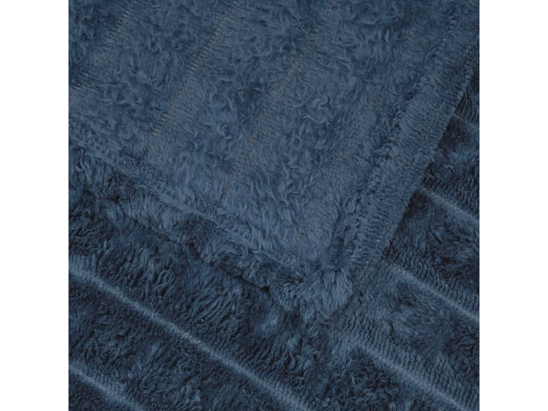  Couverture jetée de canapé bleu marine 150x130 cm 0.5 kg toison  - Conforama E