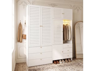 Armoire 0 porte(s) battante 6 tiroir(s) <strong></strong> <strong>ABC</strong> coloris blanc largeur 50 cm