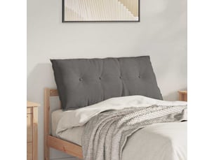Coussin de dos, coussin de dossier gris clair 100 x 50 cm tissu en velours côtelé cf54645