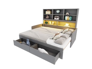 Lit banquette 180x200 cm <strong>MODERNLUXE</strong>  <strong></strong> coloris gris