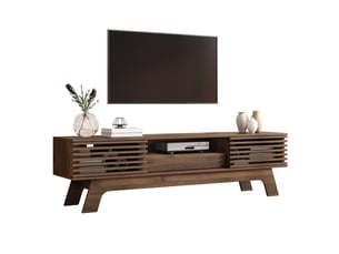 Lit adulte coloris bois foncé 150 cm <strong>SWEIKO</strong> <strong></strong>
