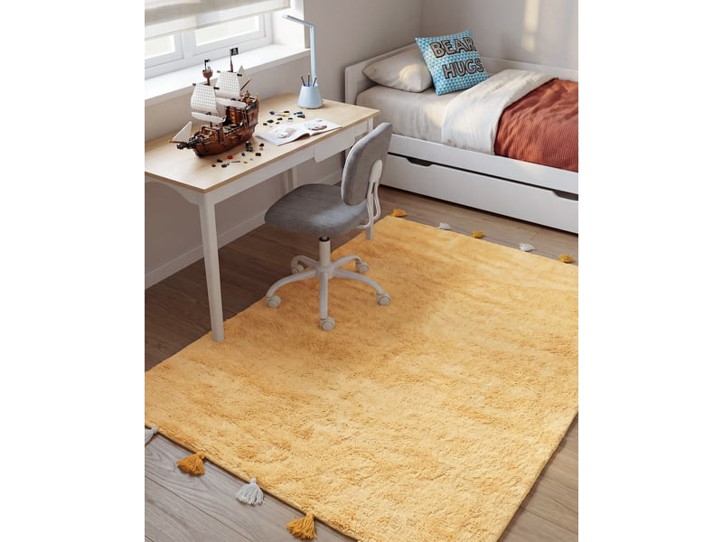  Tapis enfant kodinhi  jaune 140 x 200 cm coton  - Conforama B