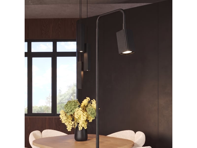  Lampadaire rayo 1 noir aluminium moderne 160x30x30cm SL.3174 - Conforama D