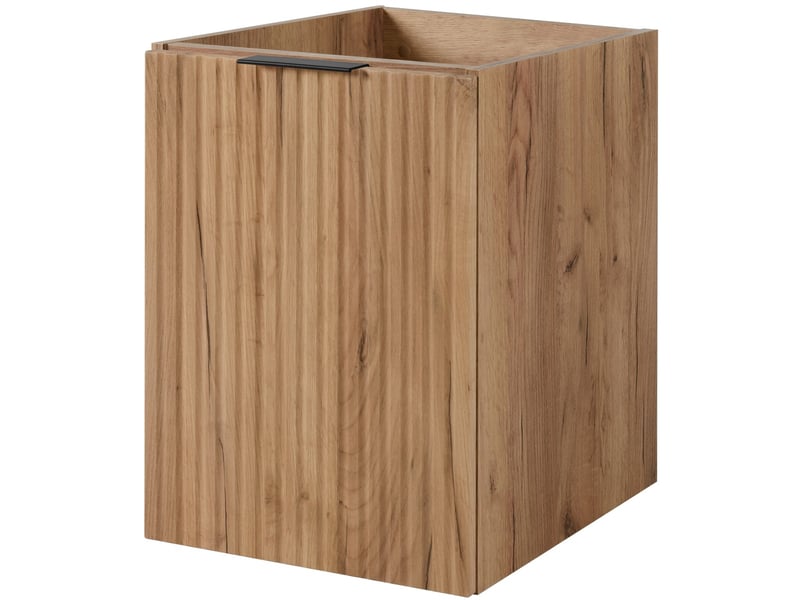  Meuble bas de salle de bain à suspendre avec une porte flow chêne 40 cm  - Conforama A