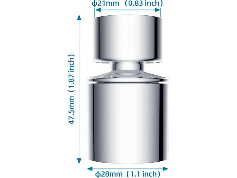  Mousseur robinet 22mm de cuisine économiseur d'eau double fonction rotation à 360 degrés  - Conforama C