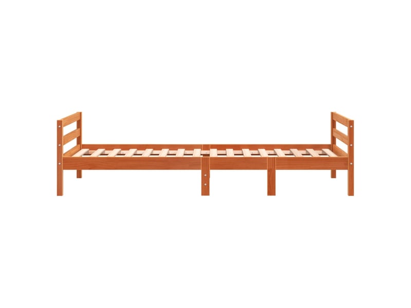 Lit simple- lit adulte - cadre de lit sans matelas marron 80x200 cm bois pin massif - Conforama D