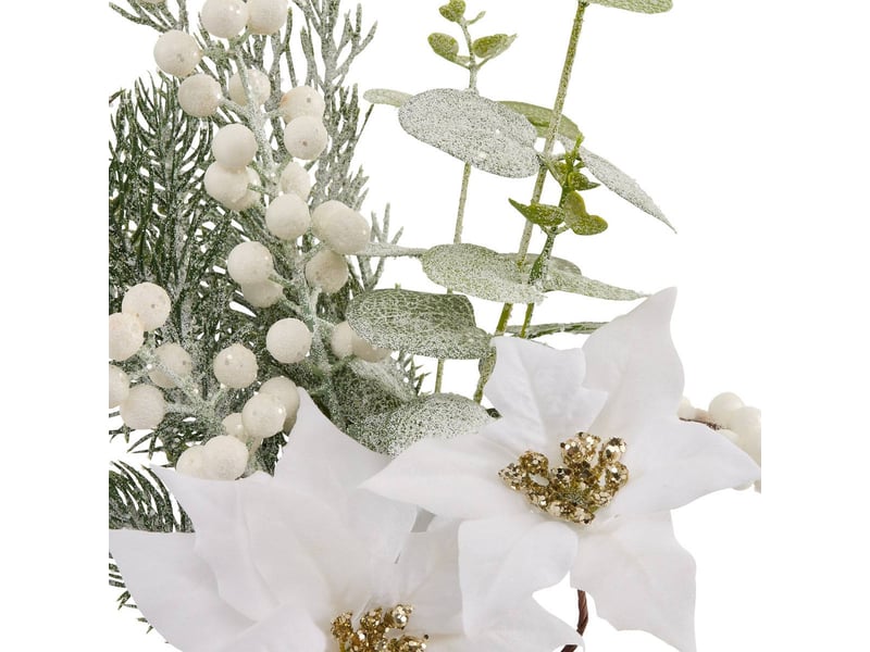  Compo poinsettia blanc h29  - Conforama B