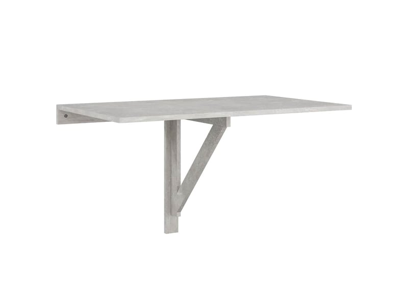  Table murale pliable gris béton 100x60x56 cm bois d'ingénierie  - Conforama A