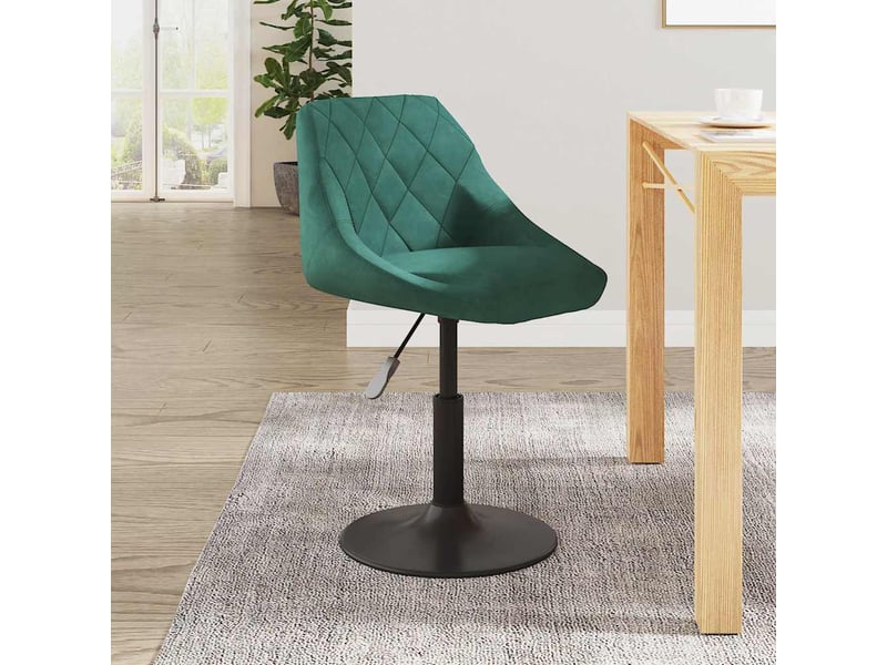  Tabouret de bar, chaise de bar vert foncé velours shl65423  - Conforama B
