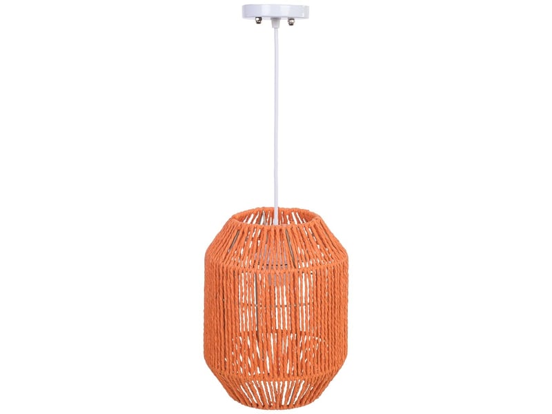  Lampe de plafond en papier orange d21,5x27h cm  - Conforama A