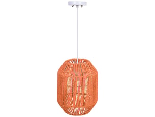 Lampe de plafond en papier orange d21,5x27h cm