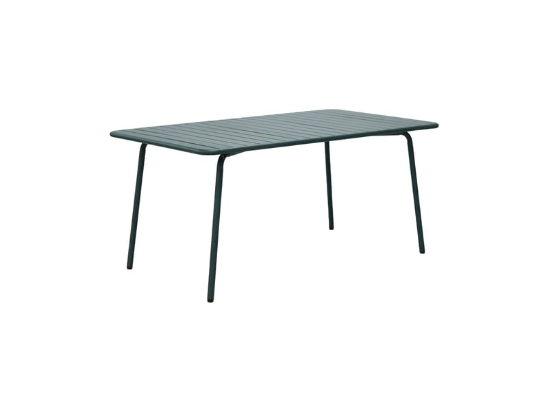  Ensemble table + 4 chaises + 2 fauteuils en métal vert sapin - baca  - Conforama C