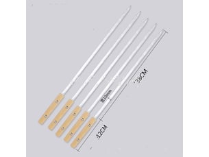 Lot de 8 brochettes pour barbecue en inox – longueur 50 cm