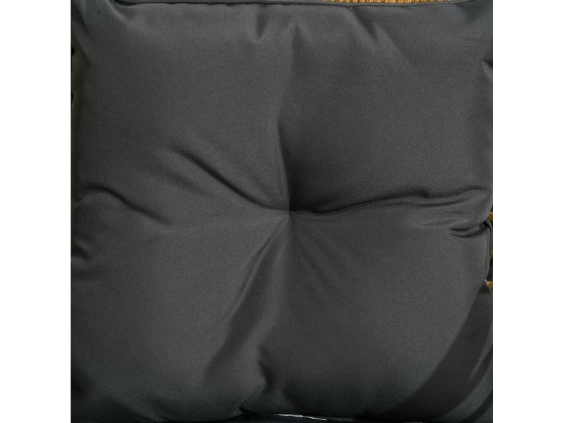  Salon de jardin bistrot 3 pièces 62x65x78 cm avec table basse et coussins métal sable et gris foncé  - Conforama C