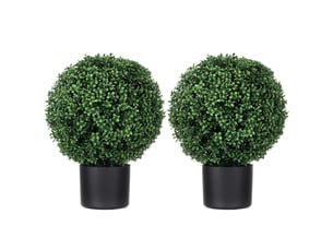 Lot de 2 buis artificiels en boule vert ø 40 x h 52 cm