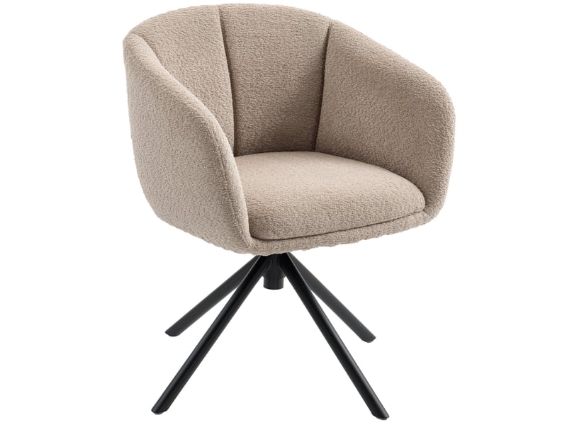  Fauteuil pivotant rembourré marron clair 58,5 x 59 x 78,5 cm  - Conforama B