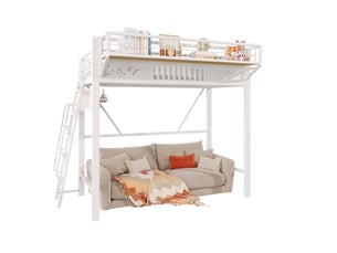 Lit mezzanine 90x200 cm <strong>HAUSS SPOLE</strong>  <strong></strong> coloris blanc