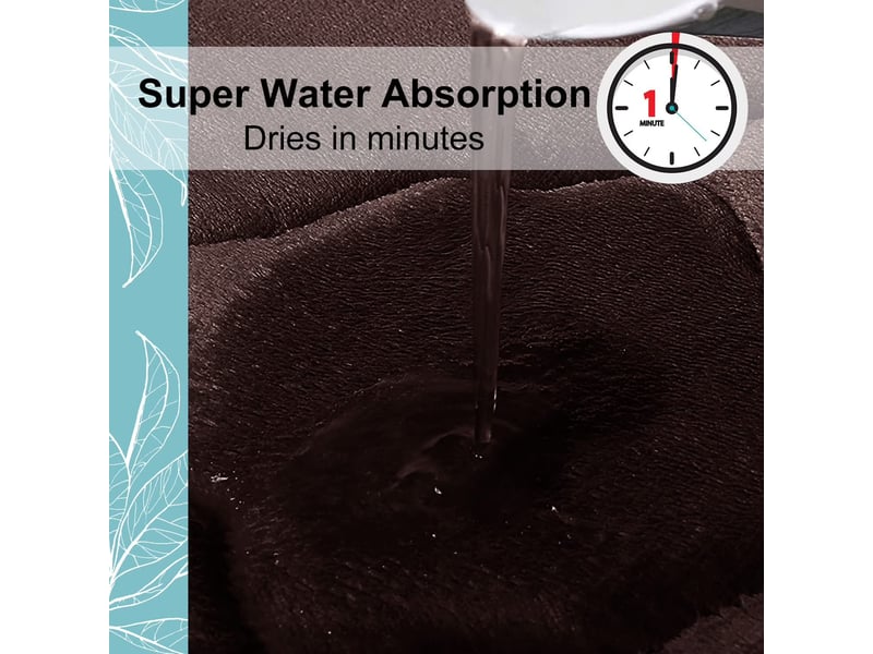  Tapis de bain en mousse à mémoire de forme antidérapant - 24 x 36 pouces - marron  - Conforama E