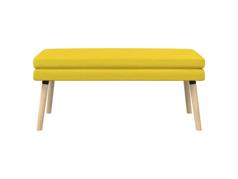  Banc d'entrée, banc à double couche jaune clair 110x40x47 cm tissu  - Conforama E